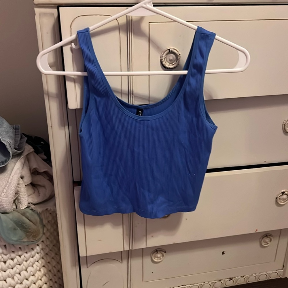 large blue tank top
